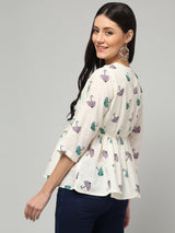 Clobug Women Floral Printed Top