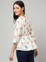 Clobug Women Floral Printed Top