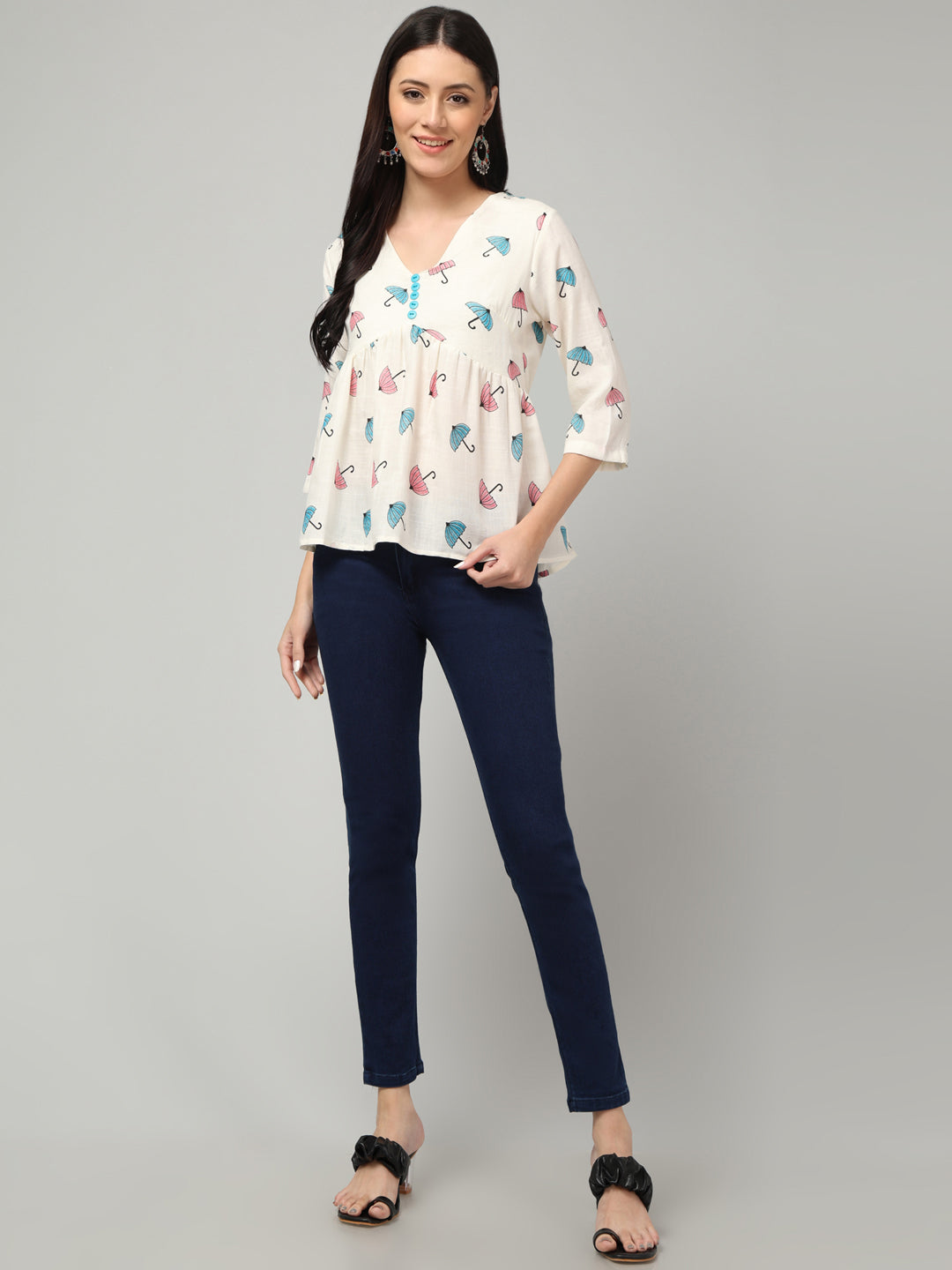 Clobug Women Floral Printed Top