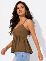 Clobug Women Sleeveless Sweetheart Neck Regular Top
