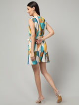 Clobug Women Stylish Printed A-line Dress– Trendy Summer Dress
