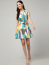 Clobug Women Stylish Printed A-line Dress– Trendy Summer Dress