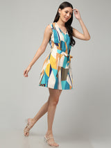 Clobug Women Stylish Printed A-line Dress– Trendy Summer Dress