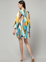 Clobug Women Stylish Printed A-line Dress– Trendy Summer Dress