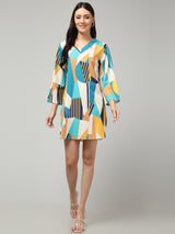 Clobug Women Stylish Printed A-line Dress– Trendy Summer Dress