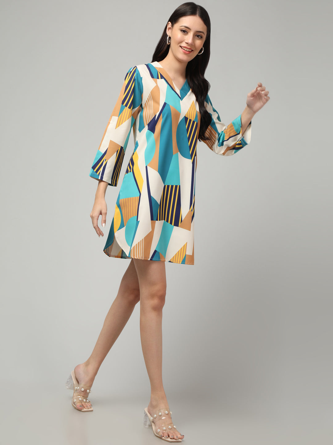 Clobug Women Stylish Printed A-line Dress– Trendy Summer Dress