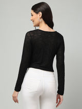 Clobug Stylish Printed Sheer Top for Women – Trendy Summer Top