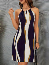 Clobug Women Crepe Printed Short Dress