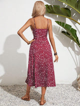 Clobug Women Sleeveless Printed Midi Dress