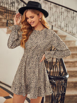 Clobug Women Crepe Printed Short Dress