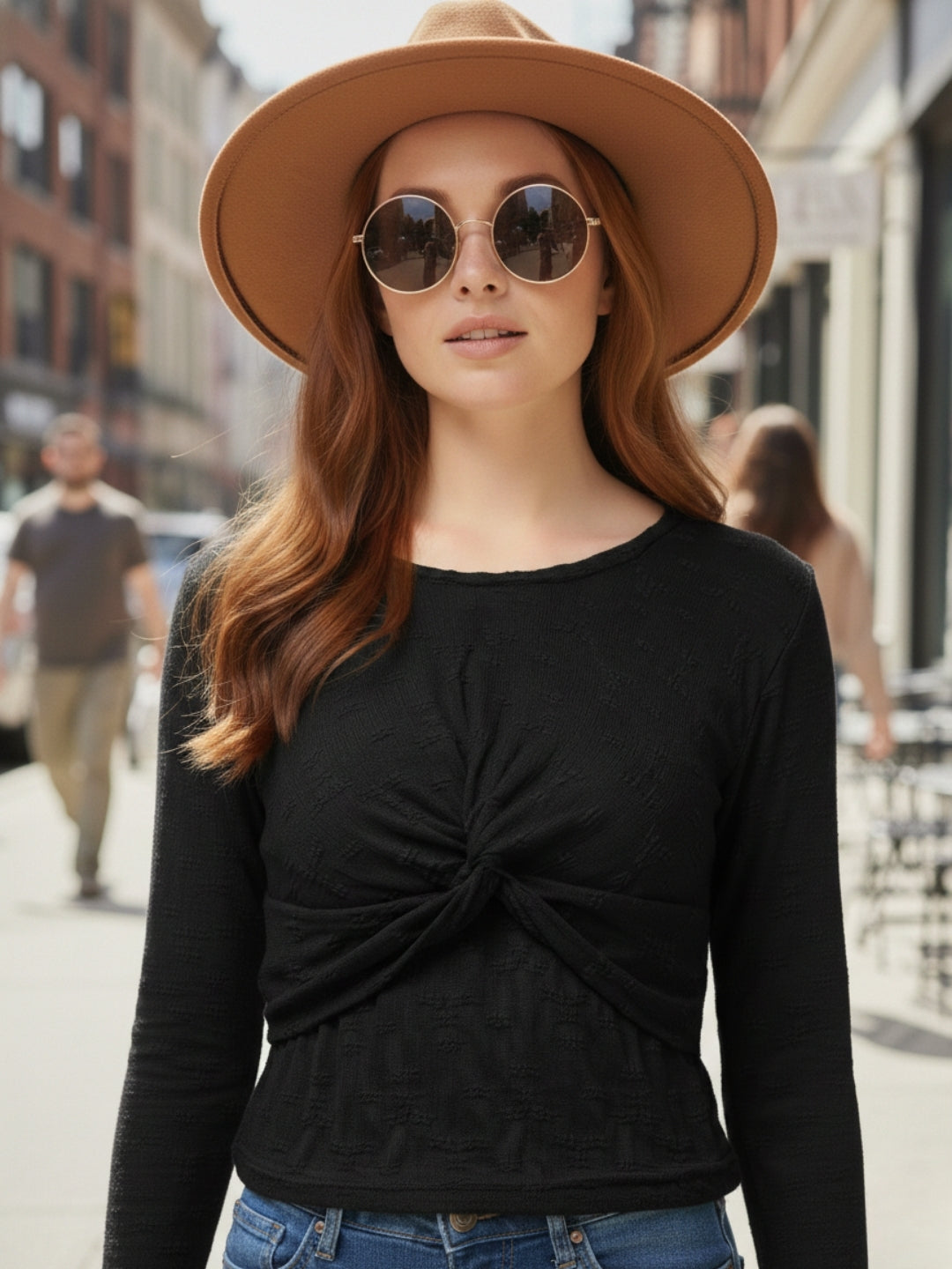 Clobug Stylish Sheer Full Sleeve Cotton Blend Top for Women – Trendy Korean Summer Top