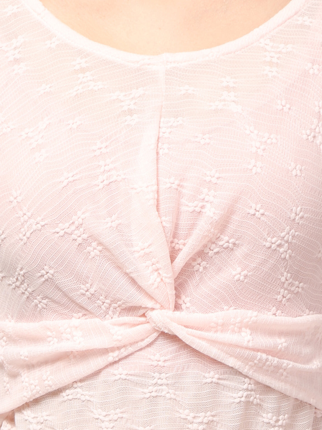 Clobug Stylish Sheer Full Sleeve Cotton Blend Top for Women – Trendy Korean Summer Top