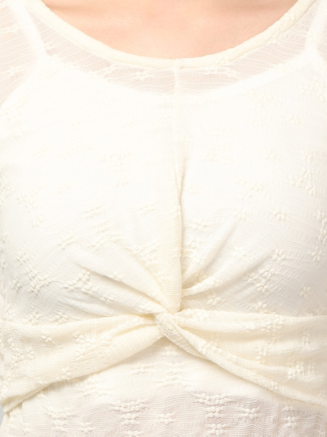 Clobug Stylish Sheer Full Sleeve Cotton Blend Top for Women – Trendy Korean Summer Top