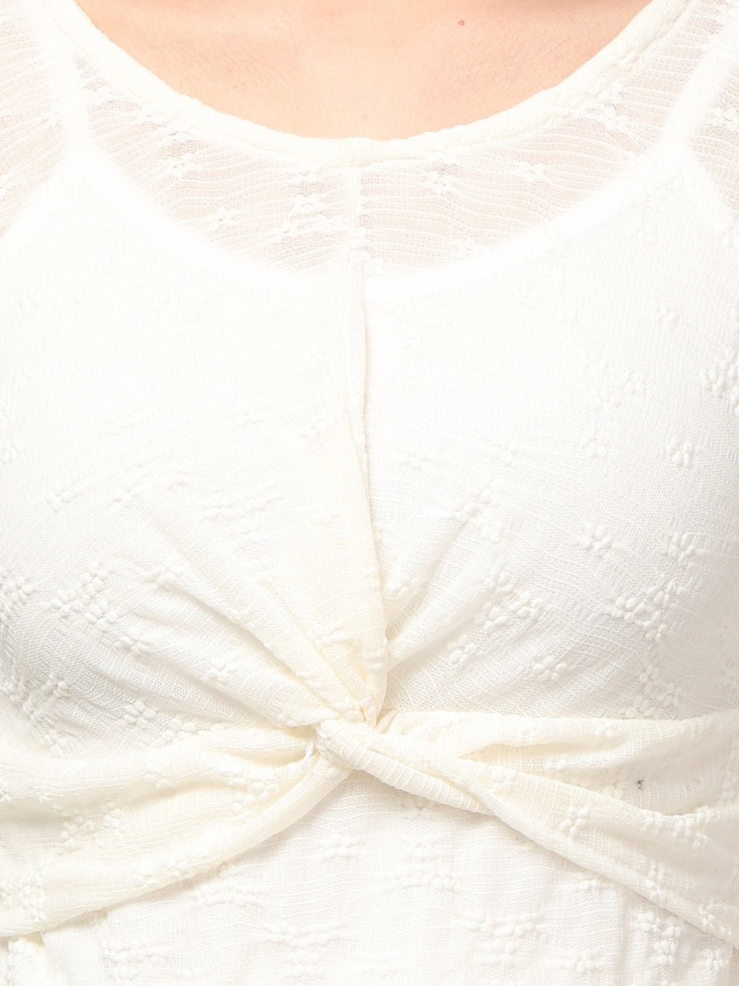 Clobug Stylish Sheer Full Sleeve Cotton Blend Top for Women – Trendy Korean Summer Top