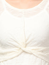 Clobug Stylish Sheer Full Sleeve Cotton Blend Top for Women – Trendy Korean Summer Top