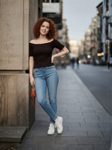 Clobug Stylish Short Sleeve Cotton Blend Top for Women – Trendy Korean Summer Top