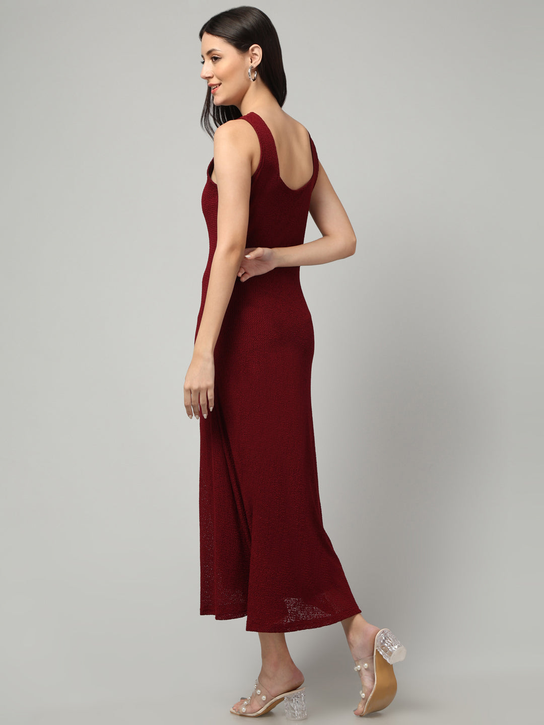 Clobug Women Stylish Solid A-line Maxi Dress– Trendy Summer Dress