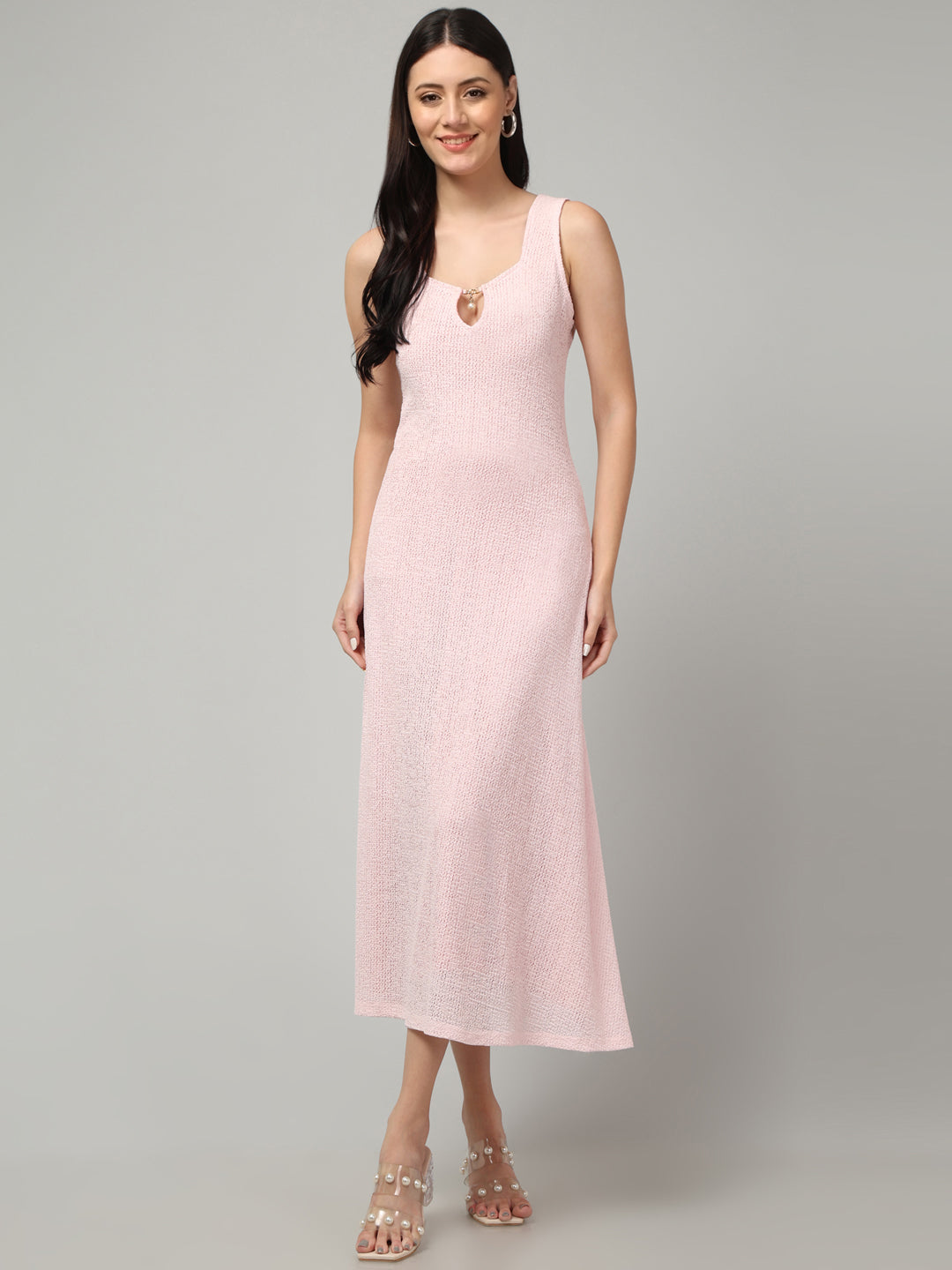 Clobug Women Stylish Solid A-line Maxi Dress– Trendy Summer Dress