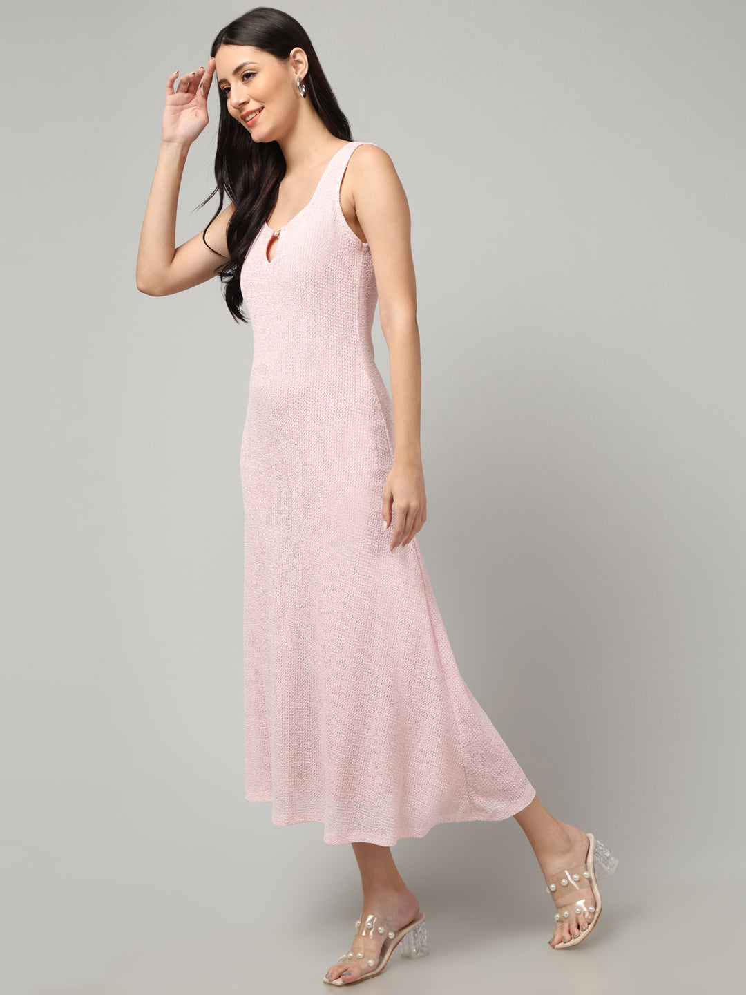 Clobug Women Stylish Solid A-line Maxi Dress– Trendy Summer Dress