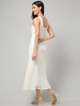 Clobug Women Stylish Solid A-line Maxi Dress– Trendy Summer Dress