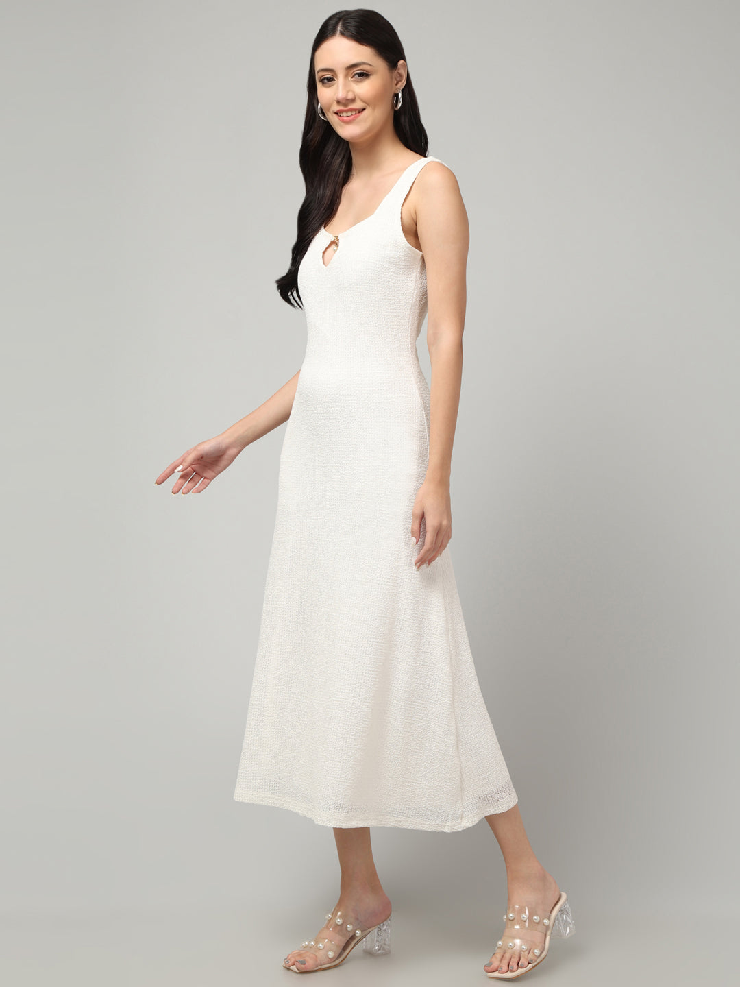 Clobug Women Stylish Solid A-line Maxi Dress– Trendy Summer Dress