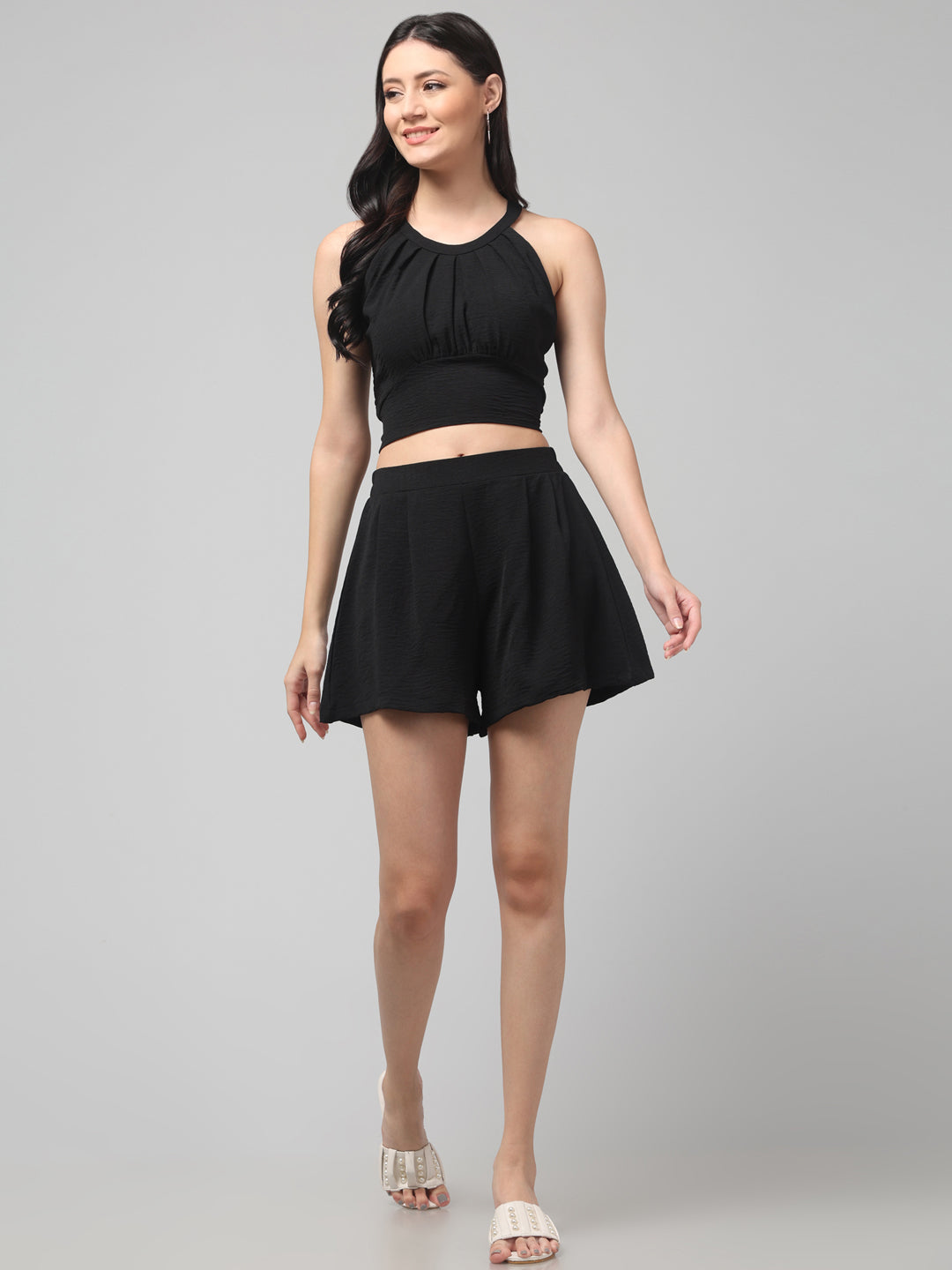 Clobug Stylish Cotton Blend Co-ord Set for Women – Trendy Korean Summer Outfit | Shorts & Top Set For Women