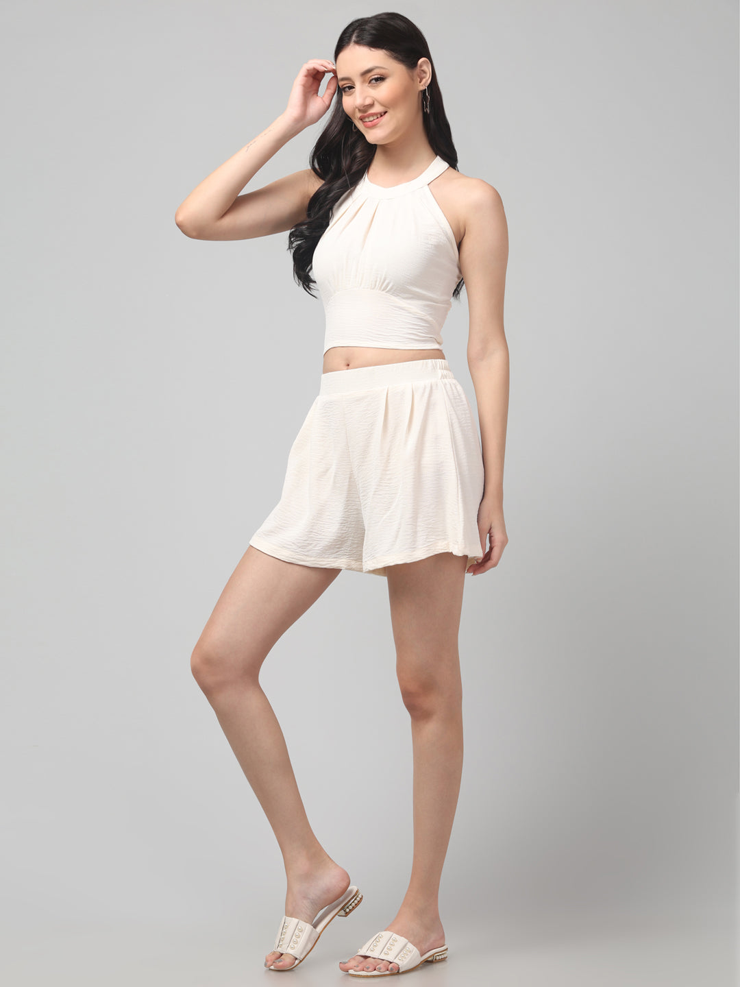 Clobug Stylish Cotton Blend Co-ord Set for Women – Trendy Korean Summer Outfit | Shorts & Top Set For Women