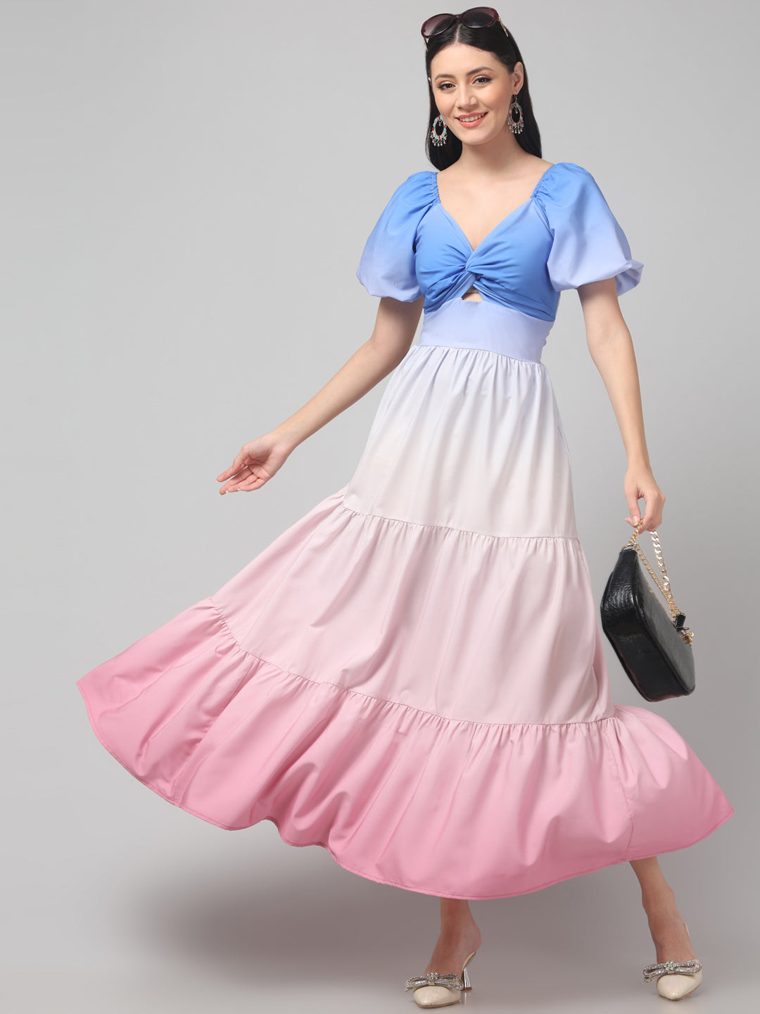 Clobug Women Stylish Tie and die Fit and Flare Dress– Trendy Summer Dress