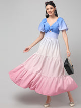 Clobug Women Stylish Tie and die Fit and Flare Dress– Trendy Summer Dress