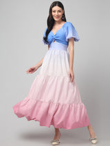 Clobug Women Stylish Tie and die Fit and Flare Dress– Trendy Summer Dress