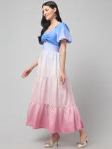 Clobug Women Stylish Tie and die Fit and Flare Dress– Trendy Summer Dress