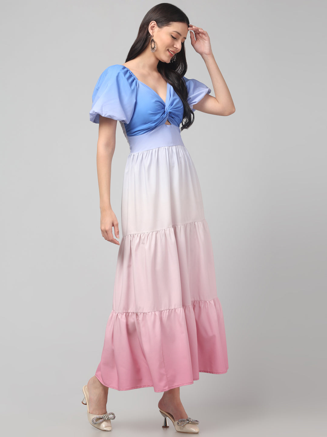 Clobug Women Stylish Tie and die Fit and Flare Dress– Trendy Summer Dress