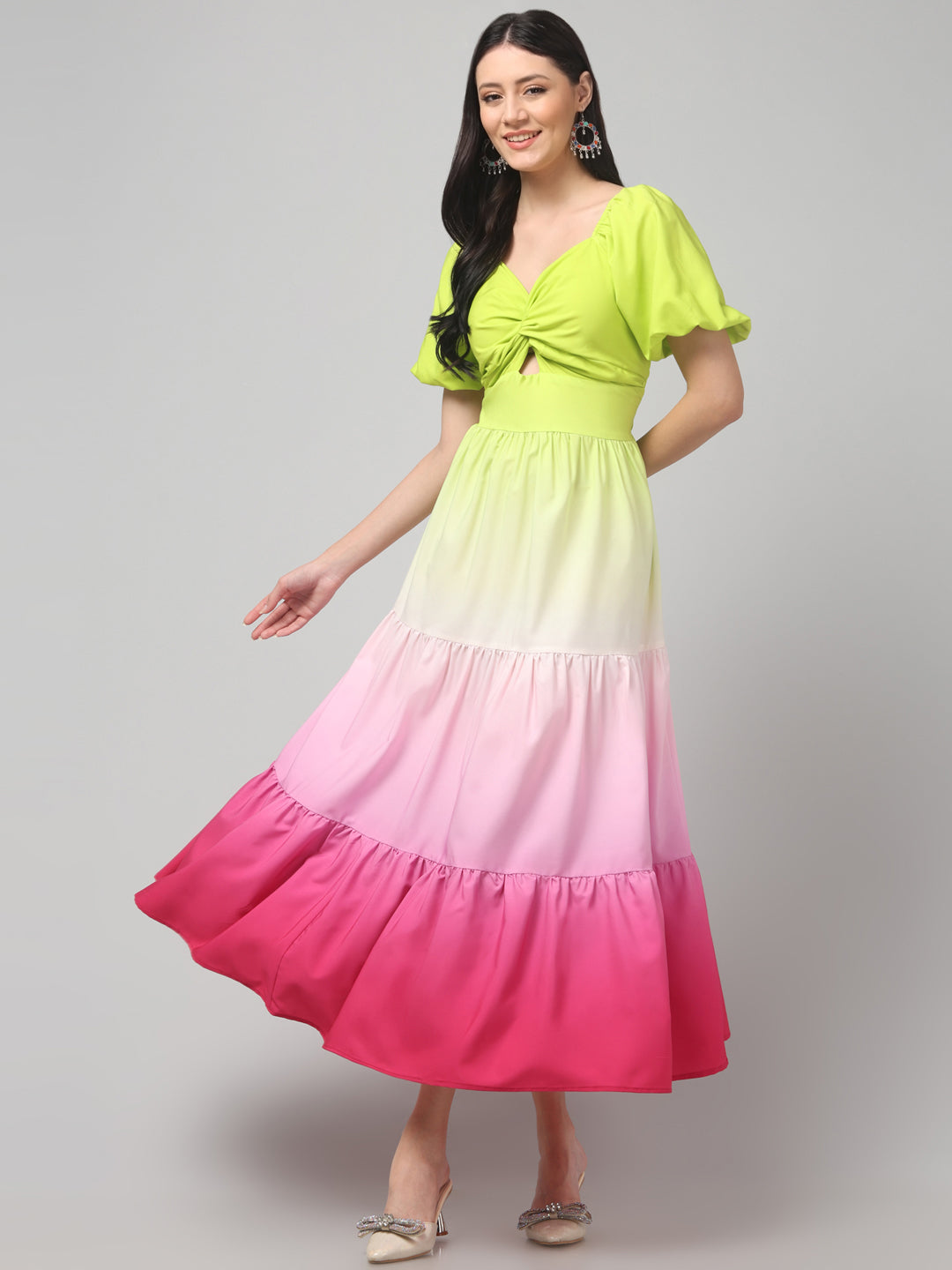 Clobug Women Stylish Tie and die Fit and Flare Dress– Trendy Summer Dress