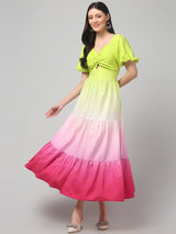 Clobug Women Stylish Tie and die Fit and Flare Dress– Trendy Summer Dress