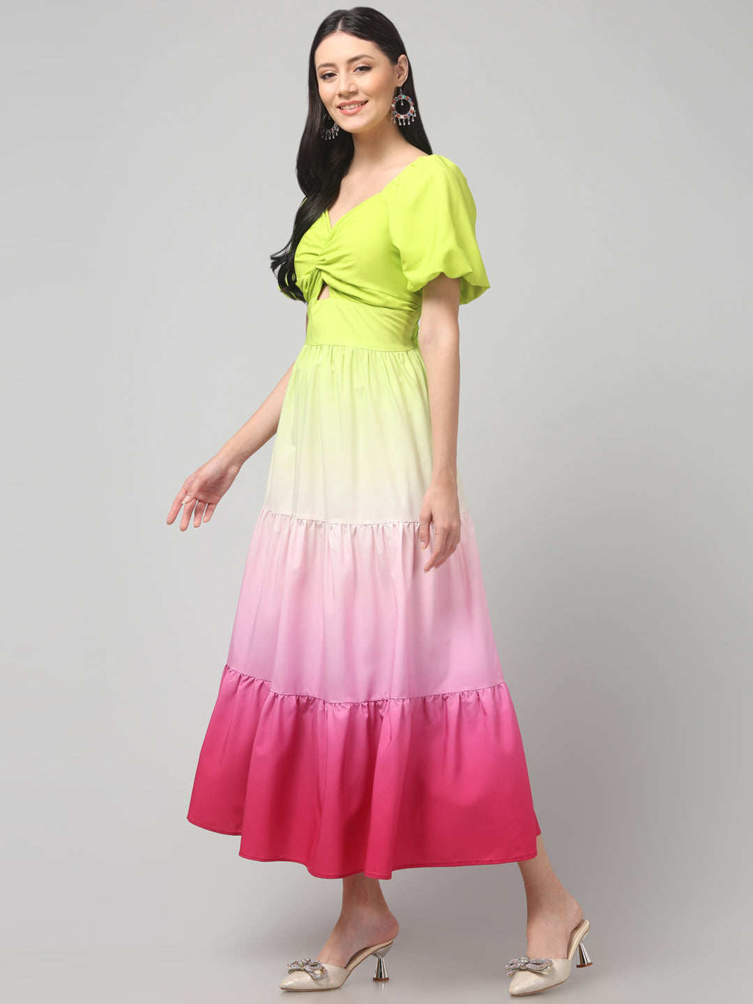 Clobug Women Stylish Tie and die Fit and Flare Dress– Trendy Summer Dress