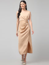 Clobug Women Stylish Solid Fit and Flare Dress– Trendy Summer Dress