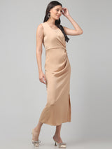 Clobug Women Stylish Solid Fit and Flare Dress– Trendy Summer Dress