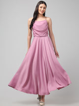 Clobug Women Stylish Solid Fit and Flare Dress– Trendy Summer Dress