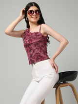 Clobug Stylish Printed Crop Top for Women – Trendy Summer Top