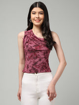 Clobug Stylish Printed Crop Top for Women – Trendy Summer Top