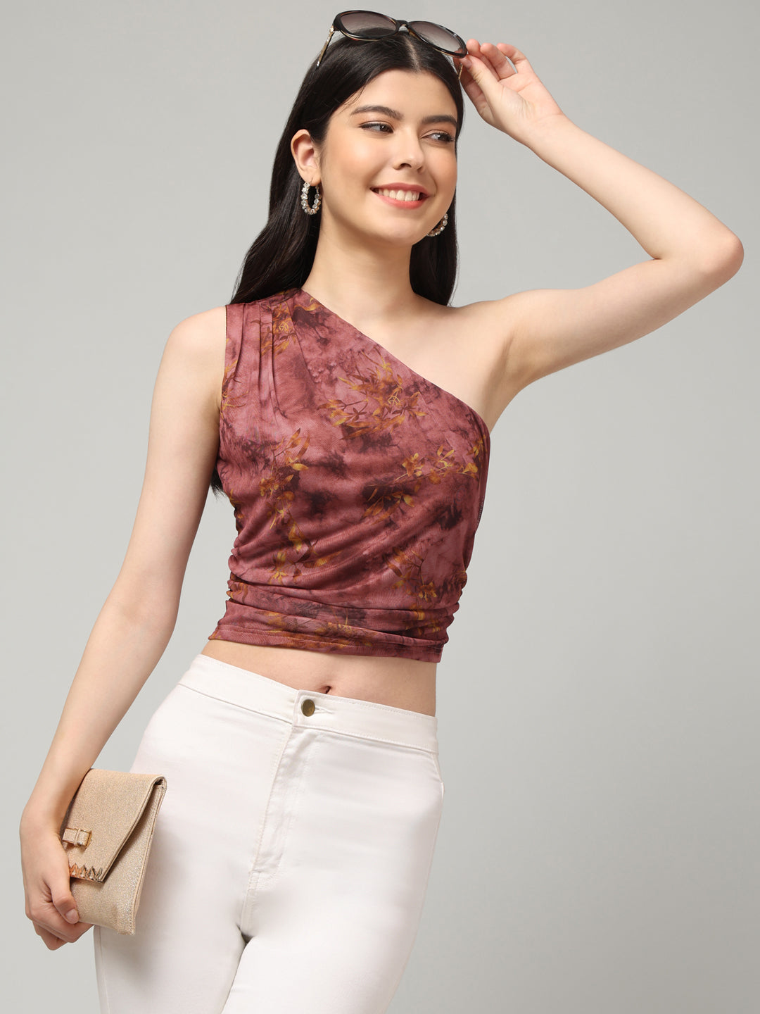 Clobug Stylish Printed Crop Top for Women – Trendy Summer Top