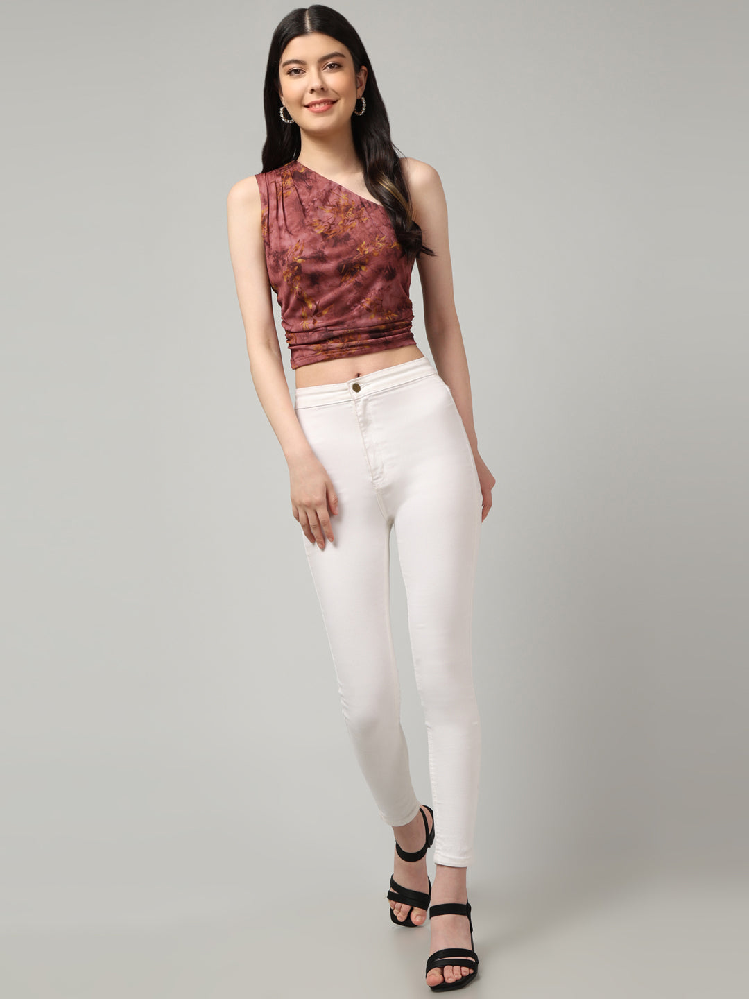 Clobug Stylish Printed Crop Top for Women – Trendy Summer Top