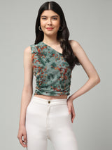 Clobug Stylish Printed Crop Top for Women – Trendy Summer Top