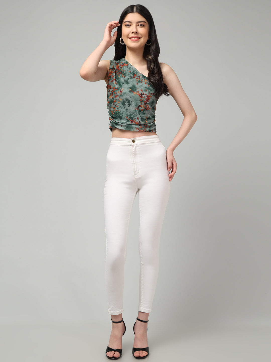 Clobug Stylish Printed Crop Top for Women – Trendy Summer Top