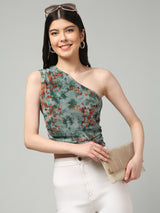 Clobug Stylish Printed Crop Top for Women – Trendy Summer Top