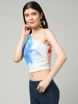 Clobug Stylish Printed Crop Top for Women – Trendy Summer Top