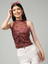 Clobug Stylish Printed Crop Top for Women – Trendy Summer Top