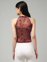 Clobug Stylish Printed Crop Top for Women – Trendy Summer Top