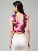 Clobug Stylish Printed Crop Top for Women – Trendy Summer Top