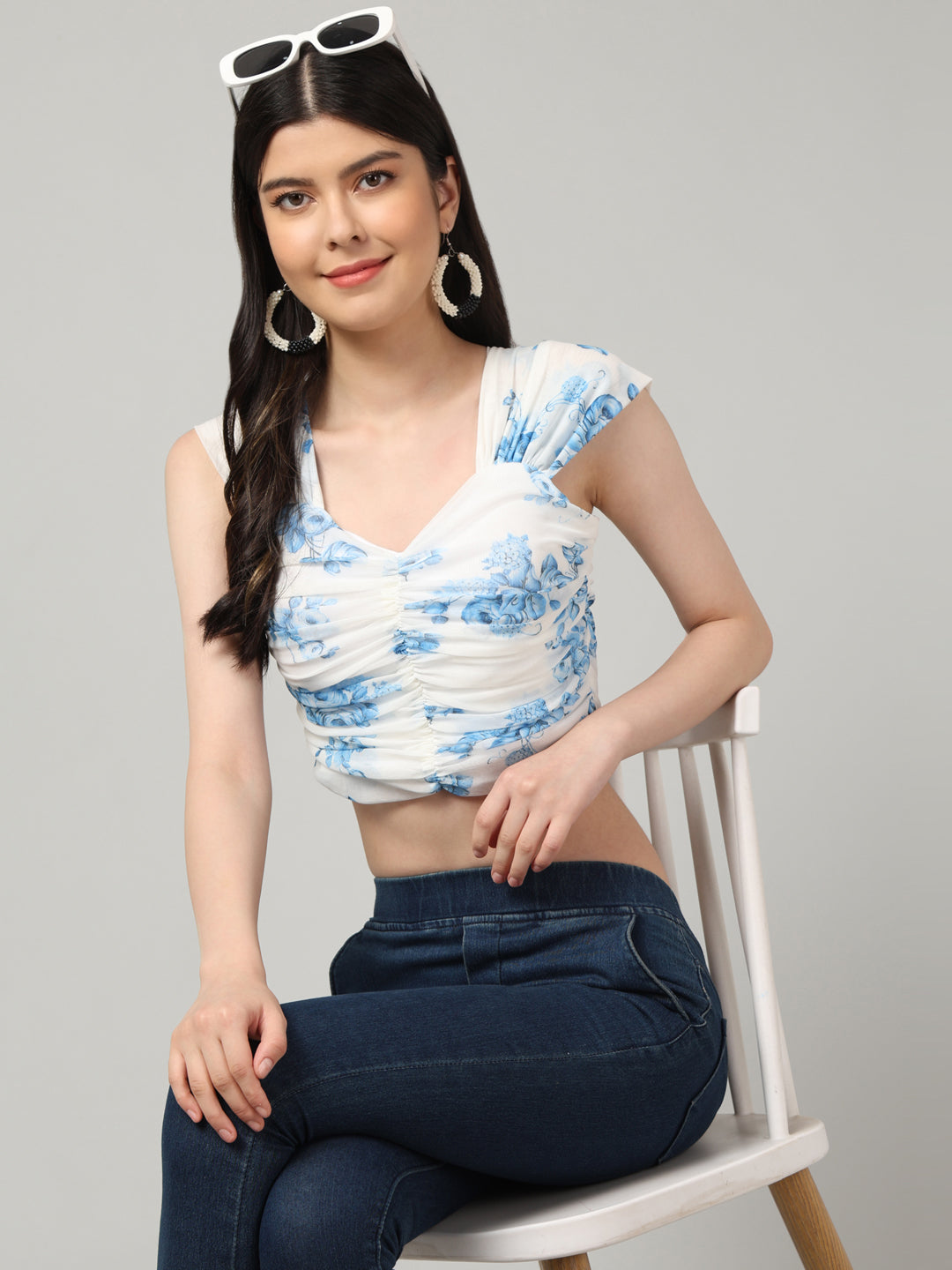 Clobug Stylish Printed Crop Top for Women – Trendy Summer Top